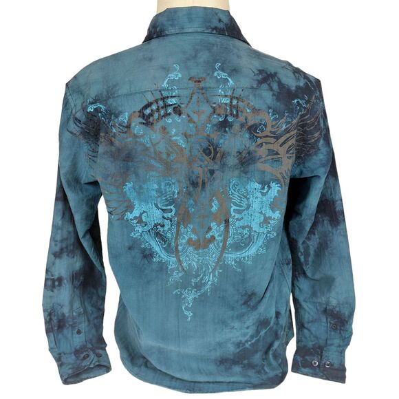 HELIX Men Sz S Black Textured Button Shirt Exclusive Design 100% Cotton - Picture 8 of 10